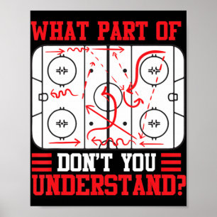 Fun What Part Of Hockey Don't You Understand Hocke Poster