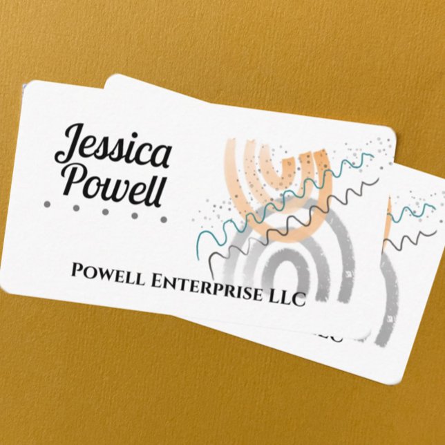 fun whimsical abstract art clean minimal business card (Creator Uploaded)