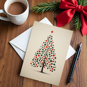 Fun Whimsical Christmas Tree Greeting Card