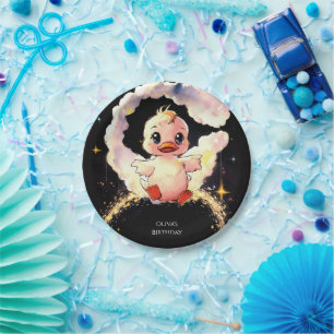 Fun Whimsical Duck Birthday Paper Plate