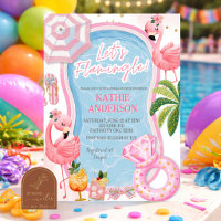 Fun Whimsical Flamingo Bridal Shower Pool Party