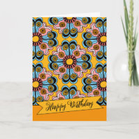 Fun whimsical flower power hippie CC0143 Birthday 