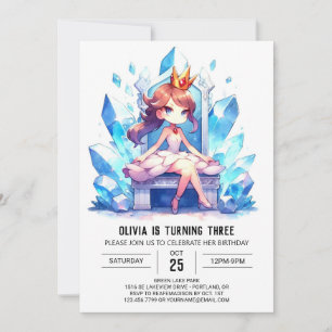 Fun Whimsical Princess Birthday Invitation
