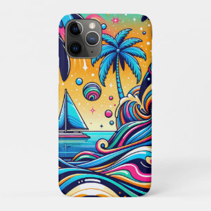 Fun Whimsical Psychedelic Sailboat  Case-Mate iPhone Case