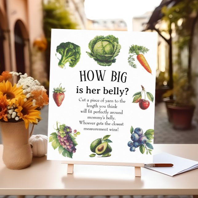 Fun White Garden Baby How Big is Her Belly Game Poster (Creator Uploaded)