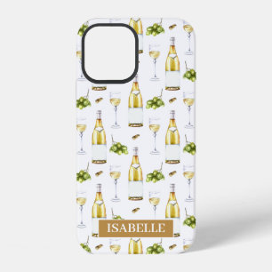 Fun White Wine Pattern iPhone 12 Case