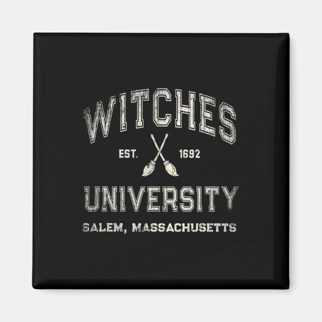 Fun Wiccan Witches University Salem Machusetts Wit Magnet (Front)