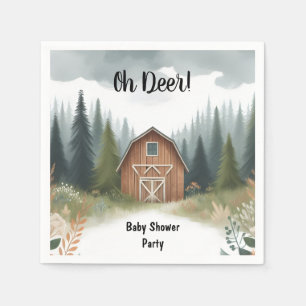 Fun Wild Mother To Be Wood Woodland Baby Shower Napkin