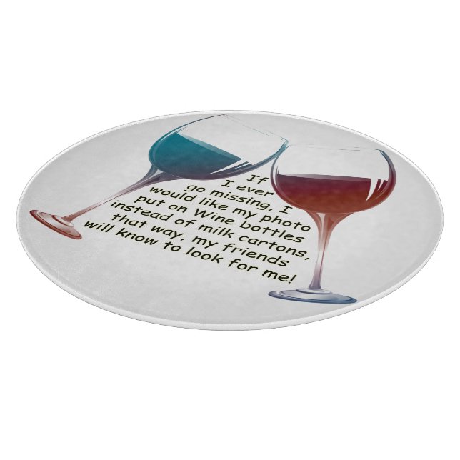 Fun Wine Saying Cutting Board (Corner)