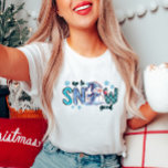 Fun Winter Women's T-Shirt<br><div class="desc">Snowflake winter tee, cosy cold weather shirt, festive freezing season shirt, winter vibes t-shirt, holiday snowflake apparel. Feeling a little mischievous this winter? This “Up to Snow Good” shirt with a playful snowman design is the perfect way to show your frosty sense of humour. Ideal for snowy days and winter...</div>