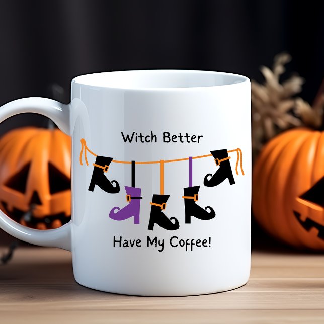 Fun Witch Better Have My Coffee Shoes Halloween Mug (Creator Uploaded)