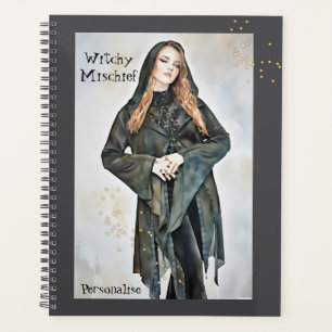 Fun Witchy Quote Pretty Grey Journal  Planner