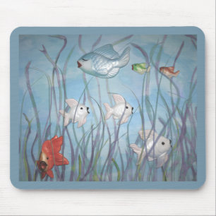 fun with chalkware fish mouse pad