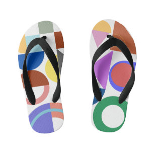 Fun With Geometry Colourful Shapes  Kid's Jandals