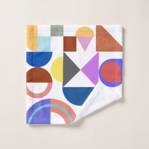 Fun With Geometry Colourful Shapes Wash Cloth