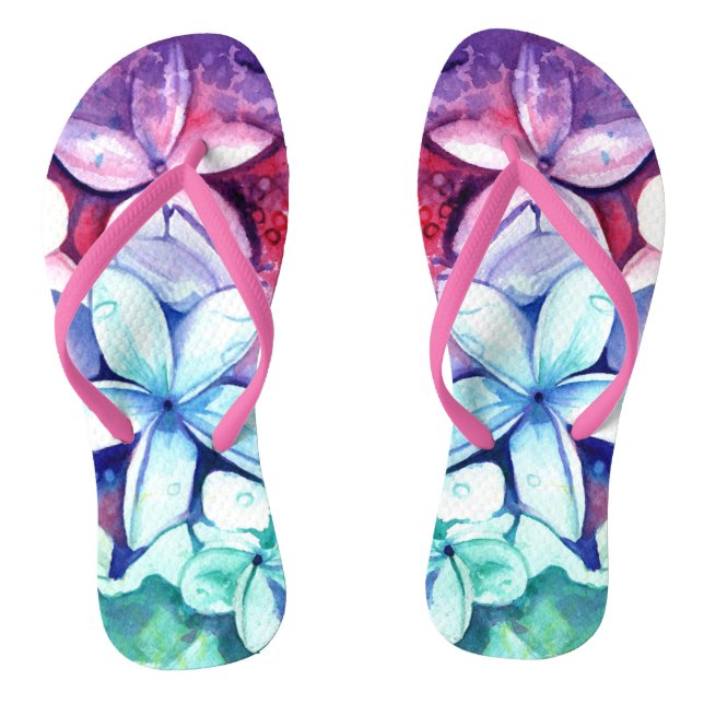 Fun with Plumeria Slippahs Jandals (Footbed)