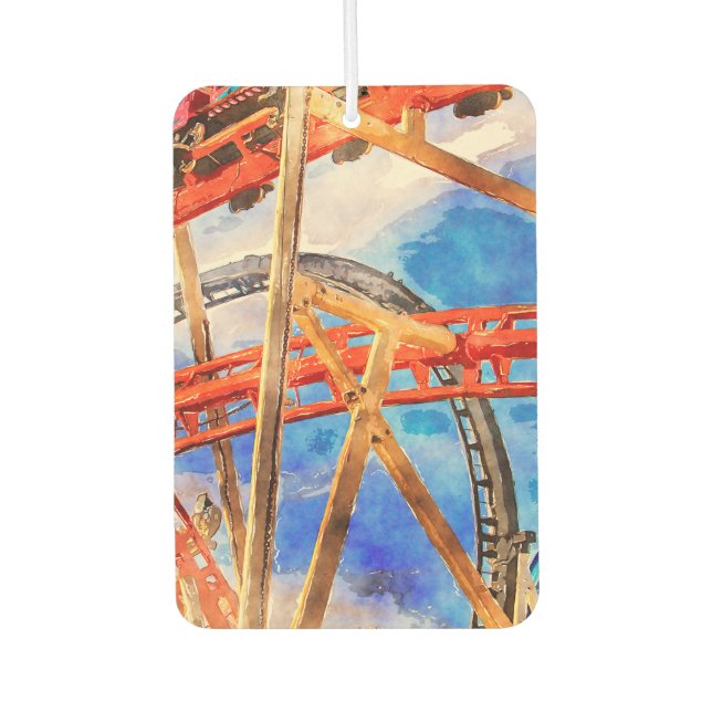fun with roller coaster tote bag car air freshener (Front)