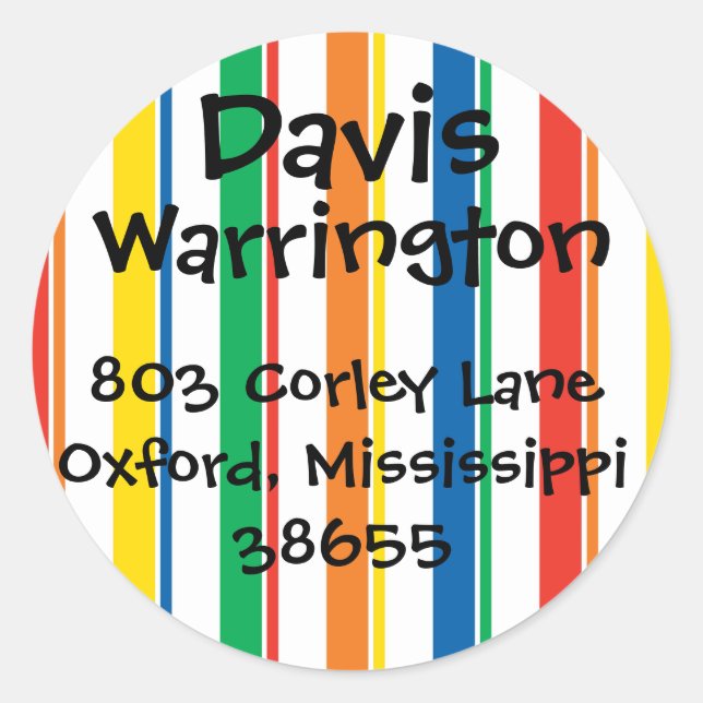 Fun with Stripes Stickers (Front)