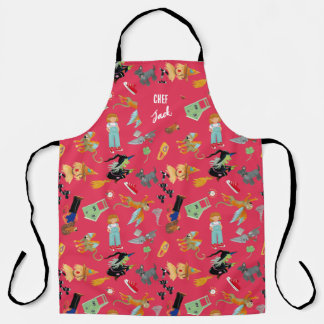Fun Wizard of Oz on red children's design Apron