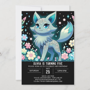 Fun Wolf Digital Birthday  Invitation