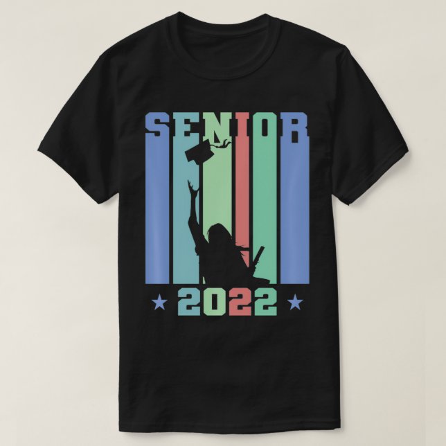 Fun Womens Class of 2022 Senior Graduation Cap & G T-Shirt (Design Front)