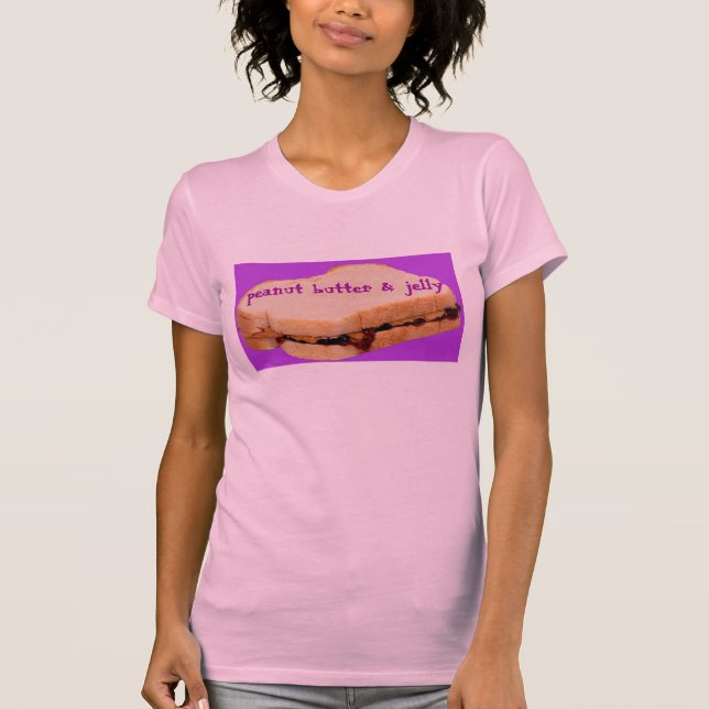 FUN Women's Cute PEANUT BUTTER & JELLY T-SHIRT (Front)