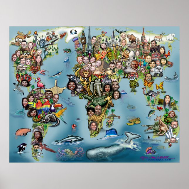 Fun World Map Poster (Front)