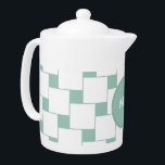 Fun Woven Squares Mint Green<br><div class="desc">Fun and Stylish and trendy modern woven squares pattern. Shown here in Mint Green for that totally Chic look - with removable monogram template</div>