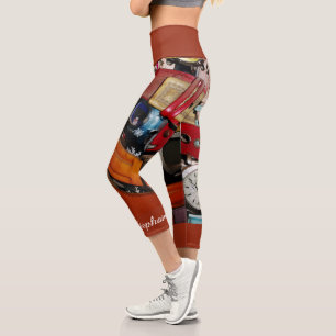 Fun Wrist Watches Personalised Name Capri Leggings