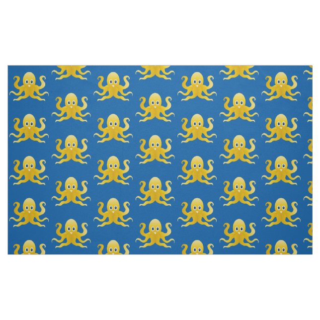 Fun yellow octopi fabric (Fat Quarter)