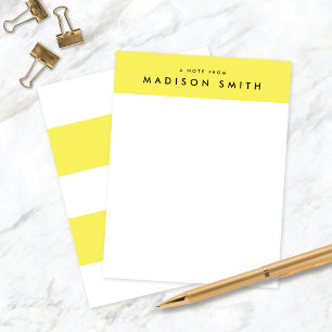 Fun Yellow Stripes Modern Stationery Note Cards