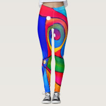 Fun Yoga Leisure Leggings|Katalin Bator-Hos Art