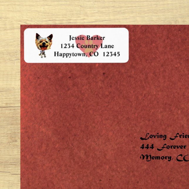 Fun Yorkshire Terrier Return Address Label (Creator Uploaded)