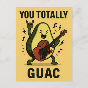 Fun You Totally Guac Holiday Postcard