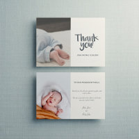Fun, your photo, boy, baby shower thank you card