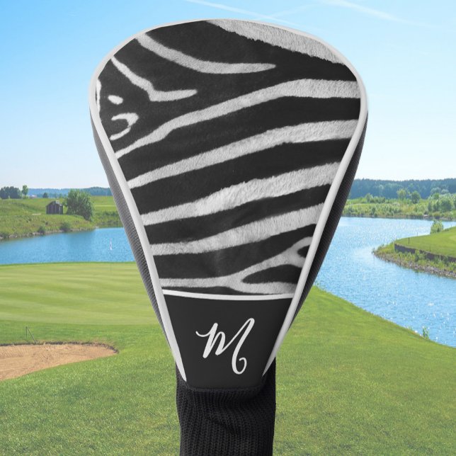 Fun Zebra Custom Name Animal Print Golf Head Cover (Creator Uploaded)