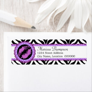Fun Zebra Print, Lipstick Kiss and Purple Lace