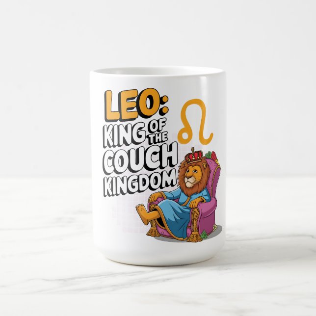 Fun Zodiac Leo design Coffee Mug (Center)