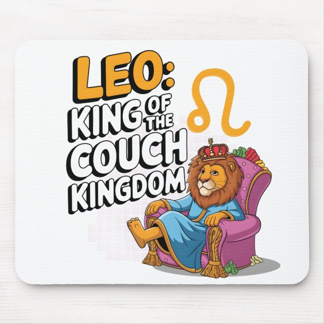 Fun Zodiac Leo design Mouse Pad (Front)