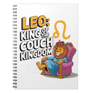 Fun Zodiac Leo design Notebook