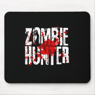 Fun Zombie Hunter Design For Boys Girls Halloween  Mouse Pad