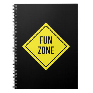 Fun Zone Traffic Sign Spiral Notebook
