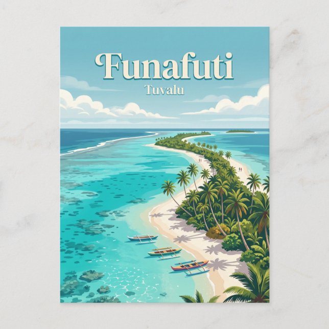 Funafuti Tuvalu Postcard (Front)