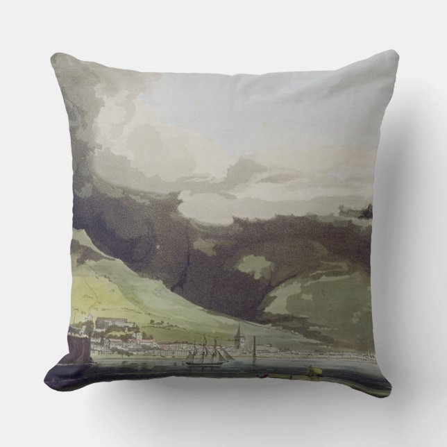 Funchall, plate 1 from 'A Voyage to Cochinchina' b Cushion (Front)