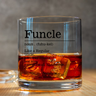 Funcle Definition Uncle Gifts From Niece Nephew Whiskey Glass