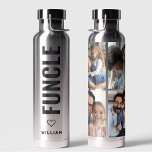 Funcle | Fun Uncle Custom Name Modern Chrome Water Water Bottle<br><div class="desc">Funcle - Fun Uncle Family water bottle The design on the bottle features modern minimalist bold text that says "Funcle ( Fun Uncle ) ".Perfect for,  Anniversaries,  Valentine's Day Gifts. Its customisable nature makes it a special,  unique,  and thoughtful gift for any occasion.</div>