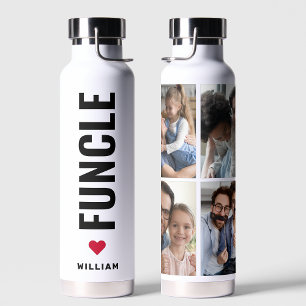 Funcle   Fun Uncle Custom Name Modern Water Bottle