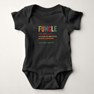 Funcle Funny Uncle Definition, Awesome Legend Hero Baby Bodysuit