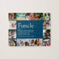 Funcle Uncle Definition Photo Collage Blue