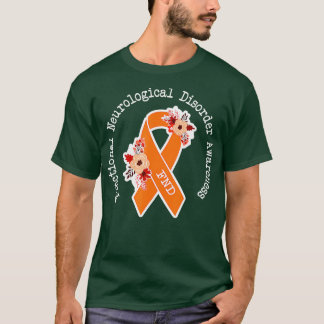 Functional Neurological Disorder Awareness FND Ora T-Shirt